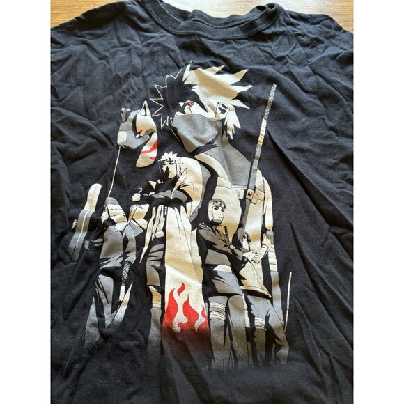 Naruto Shippuden Shirt Mens 2X Black Anime Cartoon Ninja Samurai Ripple Junction - Picture 4 of 7